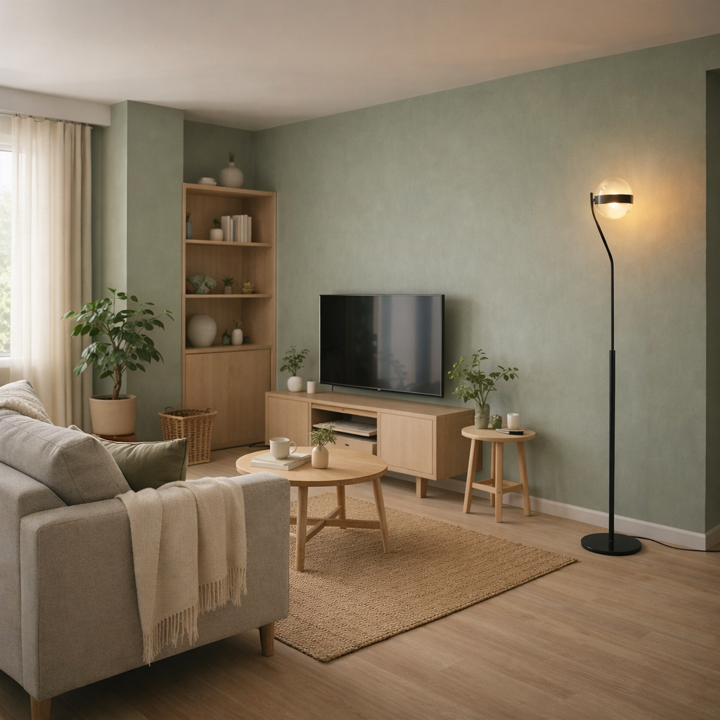 Black Metal Floor Lamp Modern Lighting