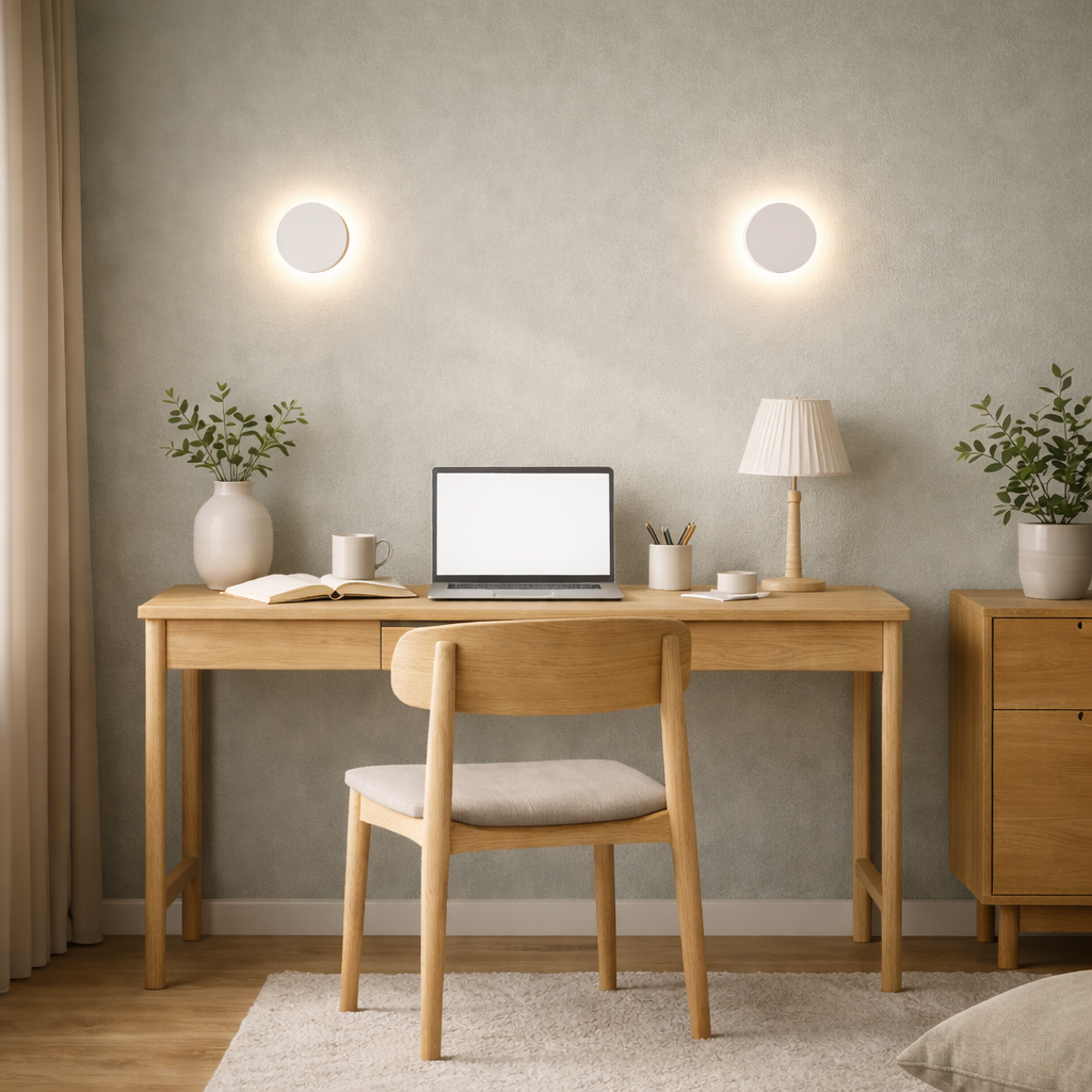 LED Wall Light Modern Black White Battery Cable