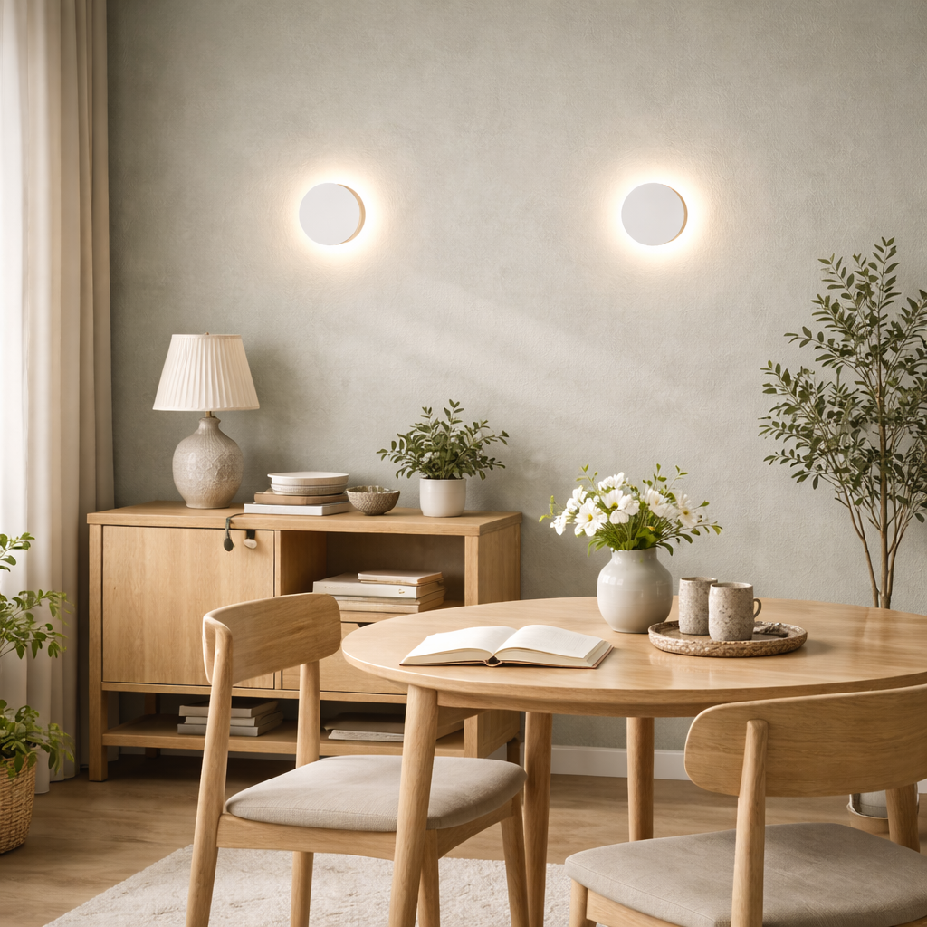 LED Wall Light Modern Black White Battery Cable