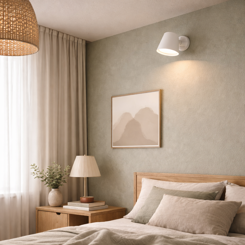 LED Wall Light Black Modern Battery Powered Indoor