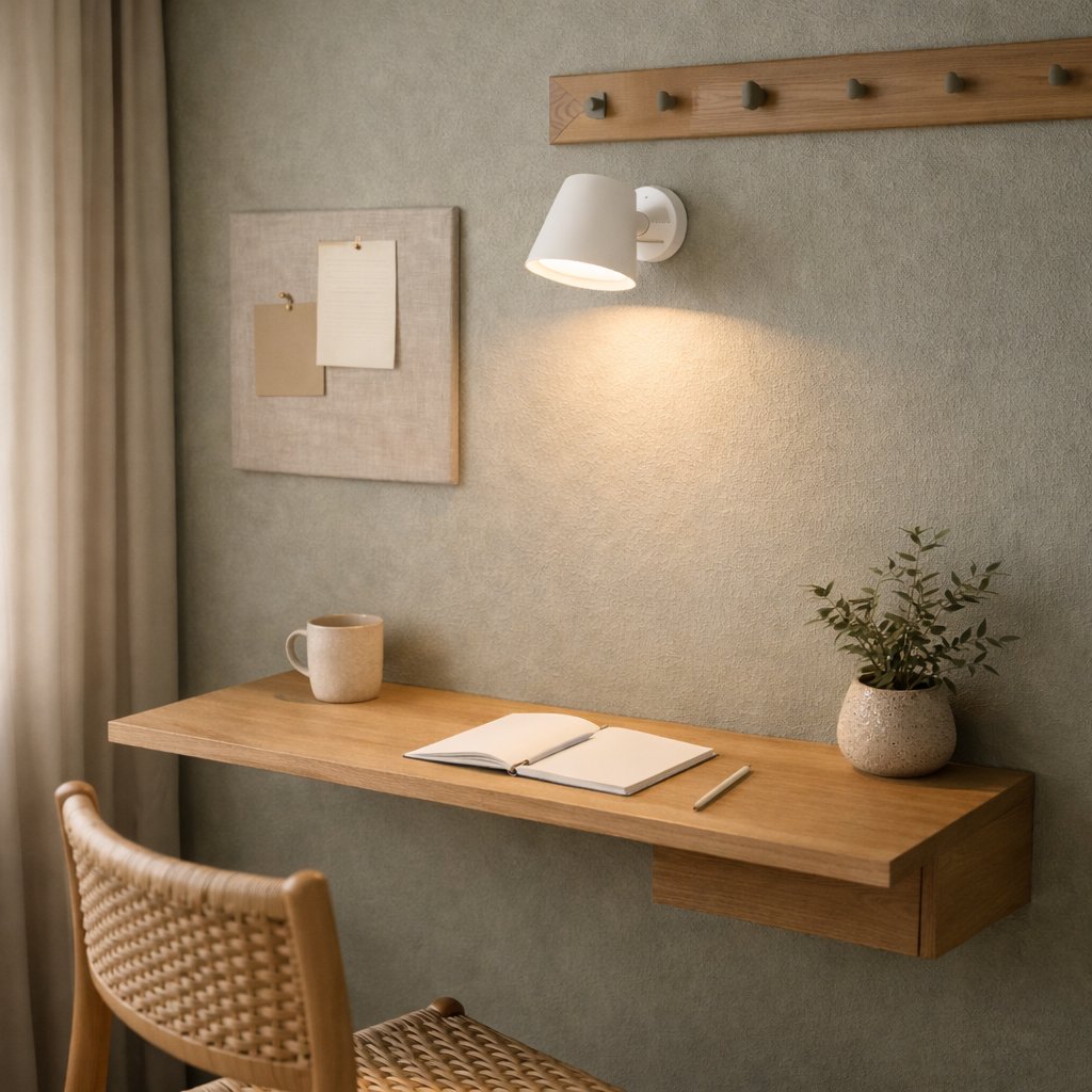 LED Wall Light Black Modern Battery Powered Indoor