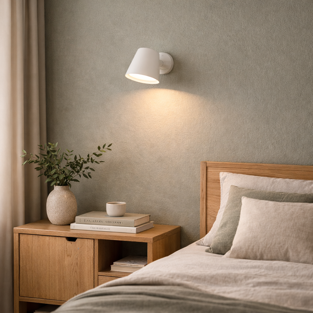 LED Wall Light Black Modern Battery Powered Indoor