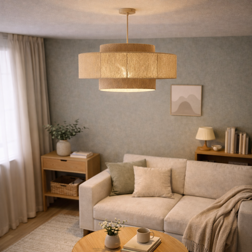Taupe Pendant Light Fixture Modern Indoor Lighting