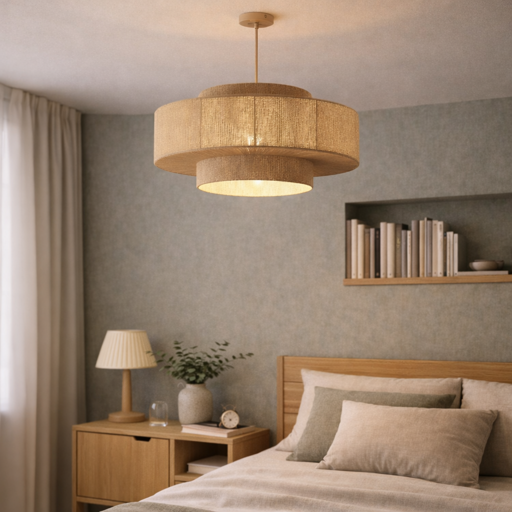 Taupe Pendant Light Fixture Modern Indoor Lighting