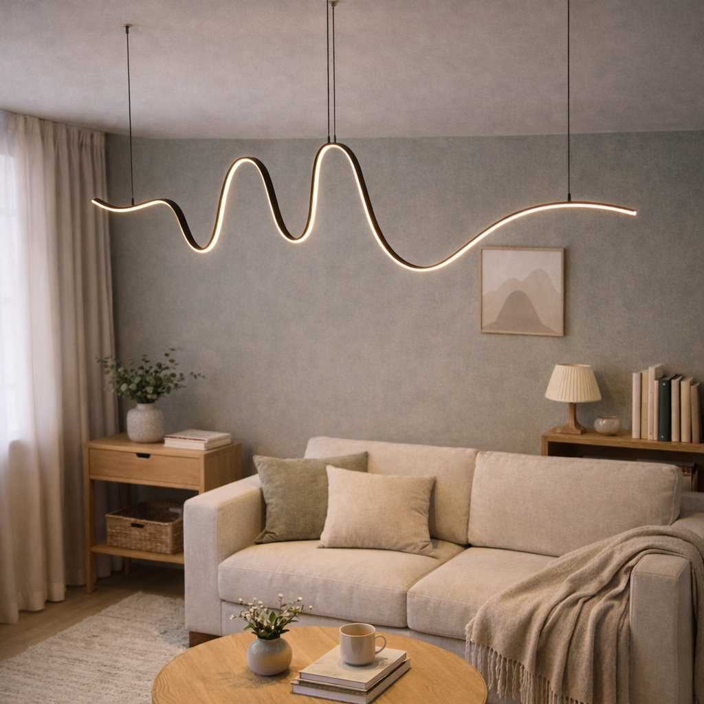 Black Pendant Light Modern Metal Ceiling Fixture