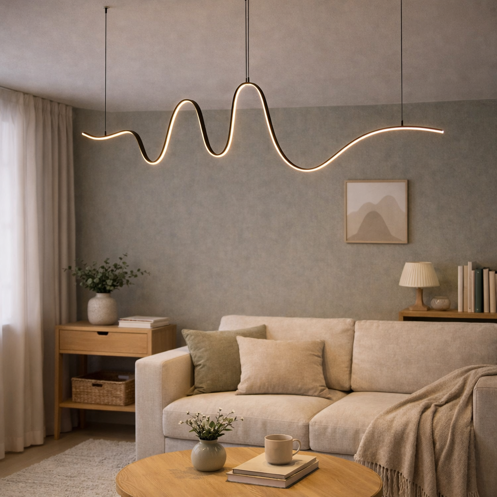 Black Pendant Light Modern Metal Ceiling Fixture