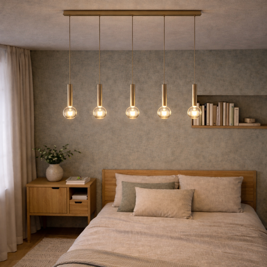 Black Chrome Modern Pendant Light