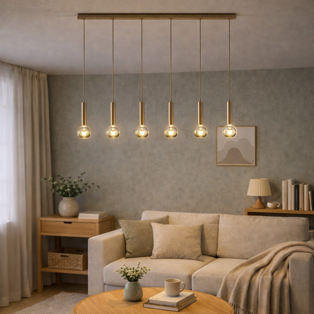 Black Chrome Modern Pendant Light