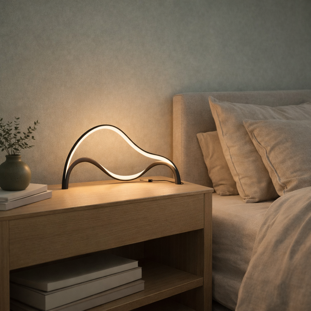 LED Table Lamp Black Modern Minimalist Warm White