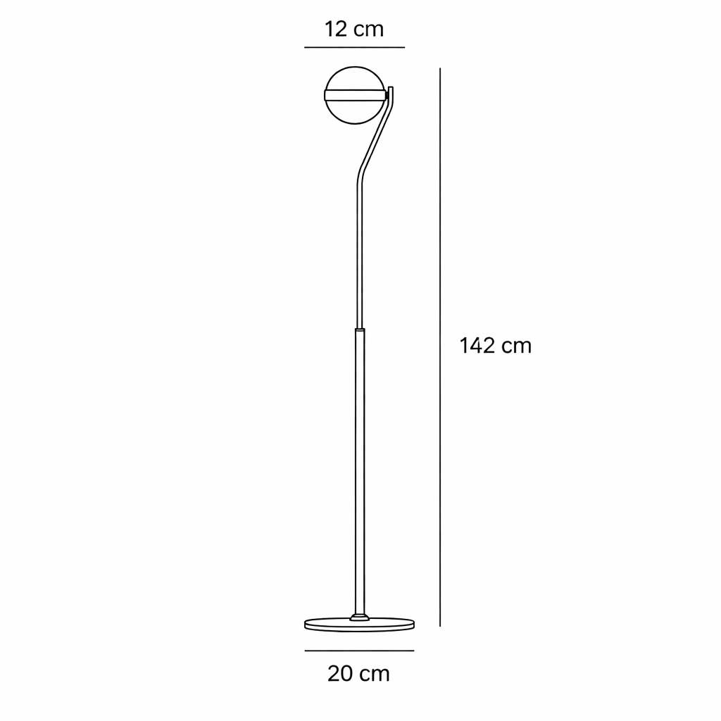 Black Metal Floor Lamp Modern Lighting