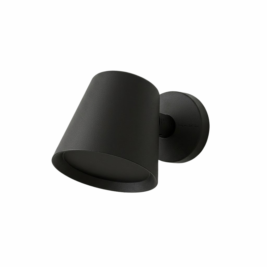 LED Wall Light Black Modern Battery Powered Indoor