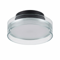 Black Chrome Glass Ceiling Light Fixture