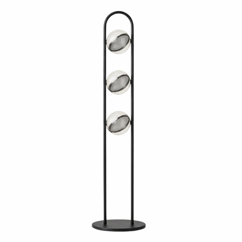 LED Floor Lamp Dimmable Glass Globe Warm White